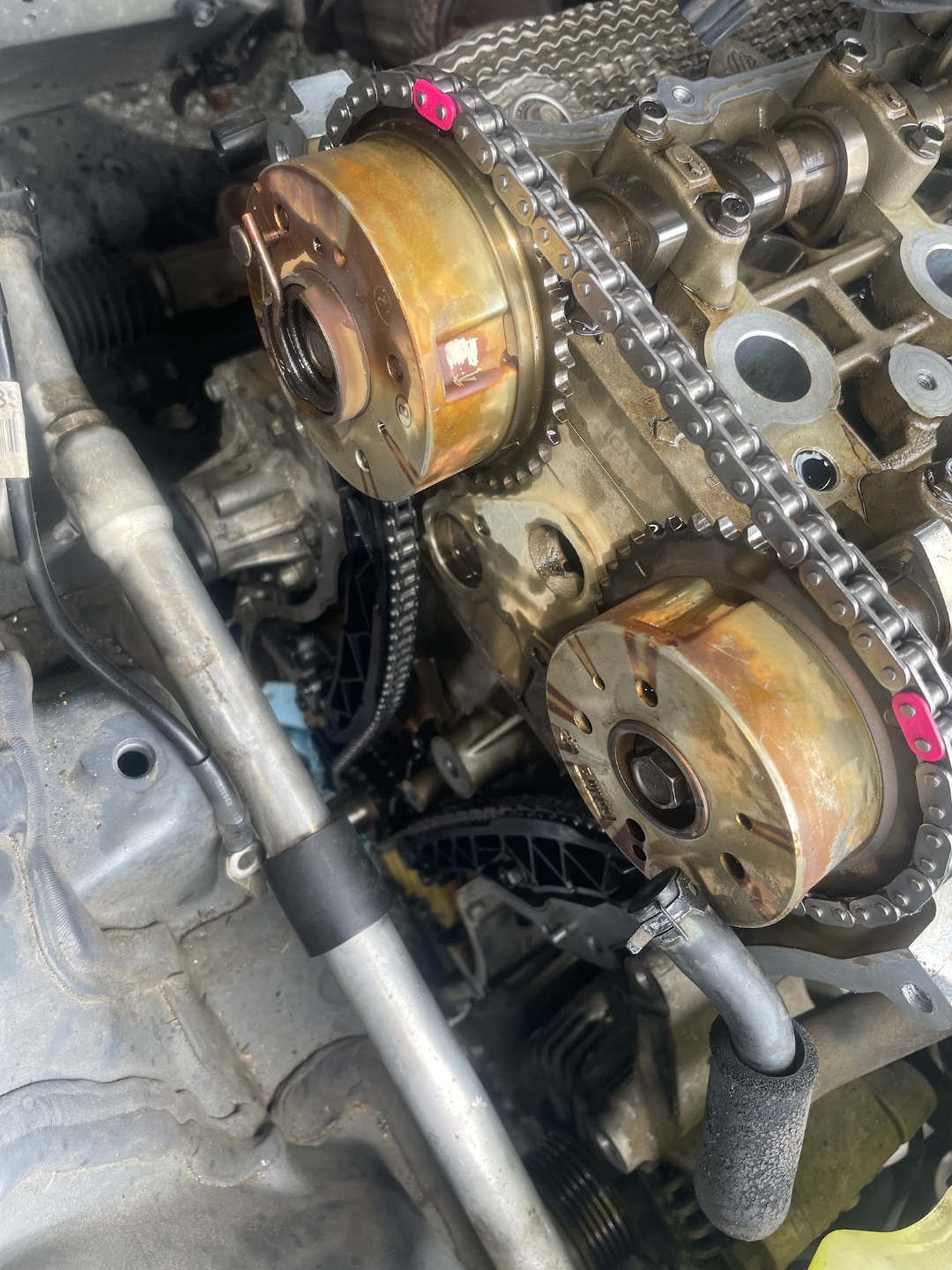 Mobile auto repair in Concord NC showing engine timing service and diagnostic repair work